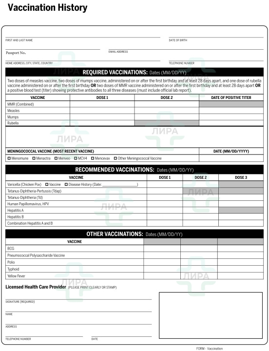 International Certificate of Vaccination. Международный Прививочный Сертификат International Certificate of Vaccination. Международный Прививочный Сертификат